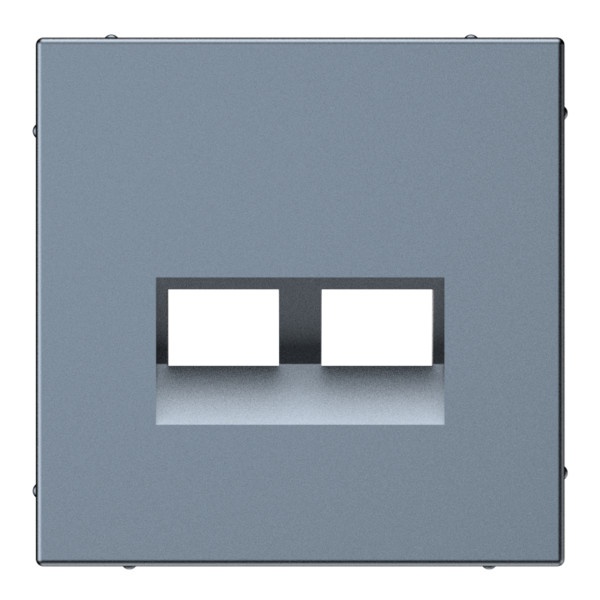 Накладка двойная SE ArtGallery для информационных разъёмов типа Keystone грифель