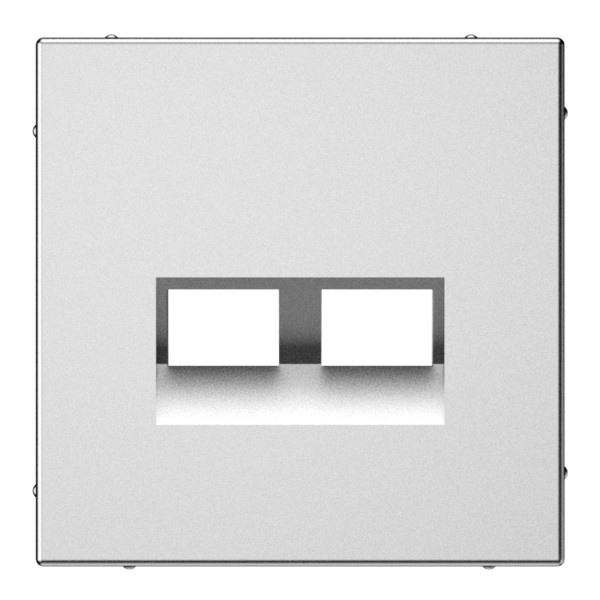 Накладка двойная SE ArtGallery для информационных разъёмов типа Keystone сталь