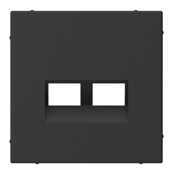 Накладка двойная SE ArtGallery для информационных разъёмов типа Keystone карбон