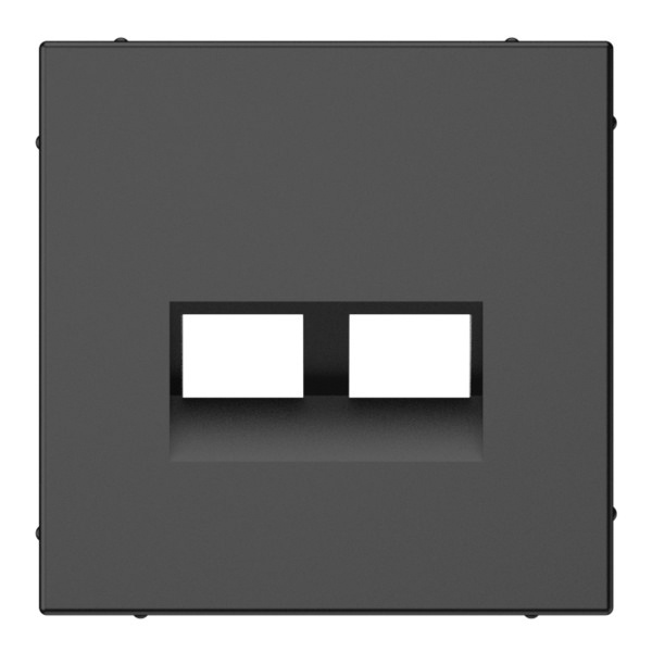 Накладка двойная SE ArtGallery для информационных разъёмов типа Keystone базальт