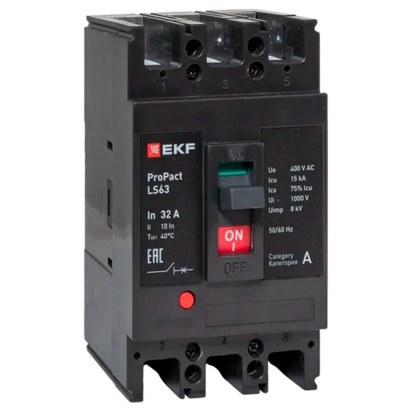 Выключатель автоматический EKF LS63 ProPact 3п 32А 15кА