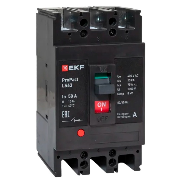 Выключатель автоматический EKF LS63 ProPact 3п 50А 15кА