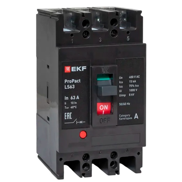 Выключатель автоматический EKF LS63 ProPact 3п 63А 15кА