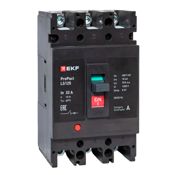 Выключатель автоматический EKF LS125 ProPact 3п 32А 18кА