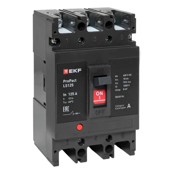 Выключатель автоматический EKF LS125 ProPact 3п 160А 18кА