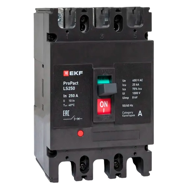Выключатель автоматический EKF LS250 ProPact 3п 250А 25кА