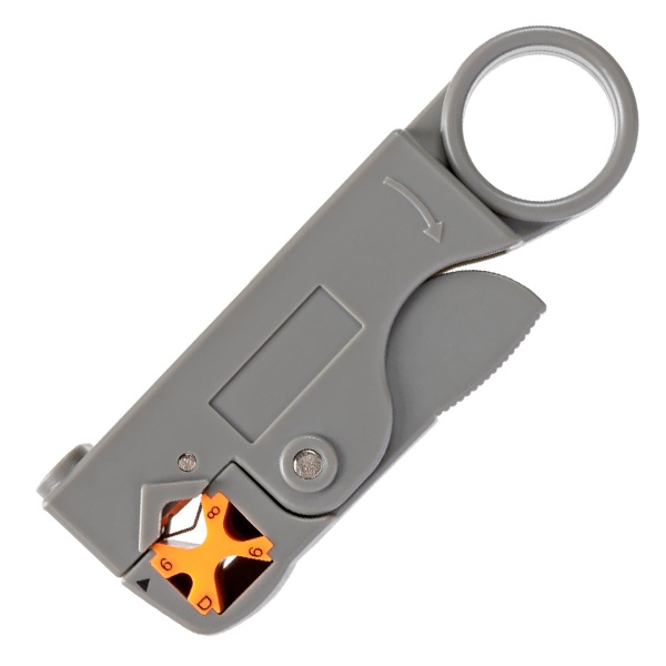 Клещи TDM КЗ-К, зачистка коаксиального кабеля RG-58/59/6/SAT, регулируемые ножи, МастерЭлектрик