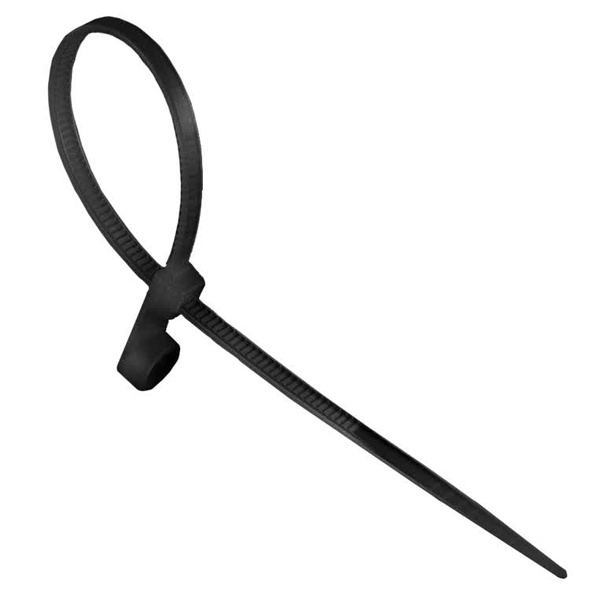 Хомут нейлоновый TDM с монтажным отверстием 3,5х100мм черный [упаковка 100шт]