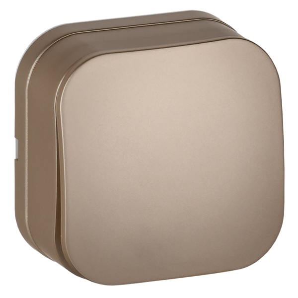 Накладной выключатель 1-клавишный ИЭК GLORY 10А ВС20-1-0-ХШм шампань матовый