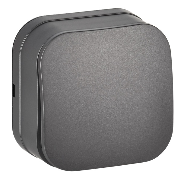 Накладной выключатель 1-клавишный ИЭК GLORY 10А ВС20-1-0-ХСм сталь матовый