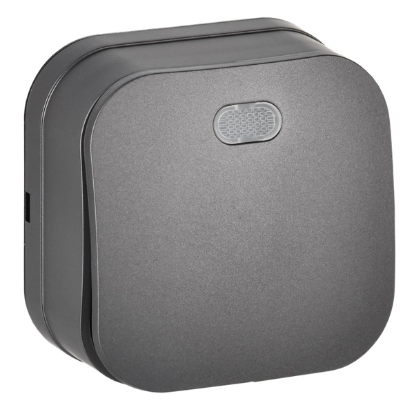 Накладной выключатель 1-клавишный ИЭК GLORY с подсветкой 10А ВС20-1-1-ХСм сталь матовый