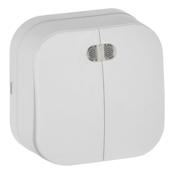 Накладной выключатель 2-клавишный ИЭК GLORY с подсветкой 10А ВС20-2-1-ХБм белый матовый