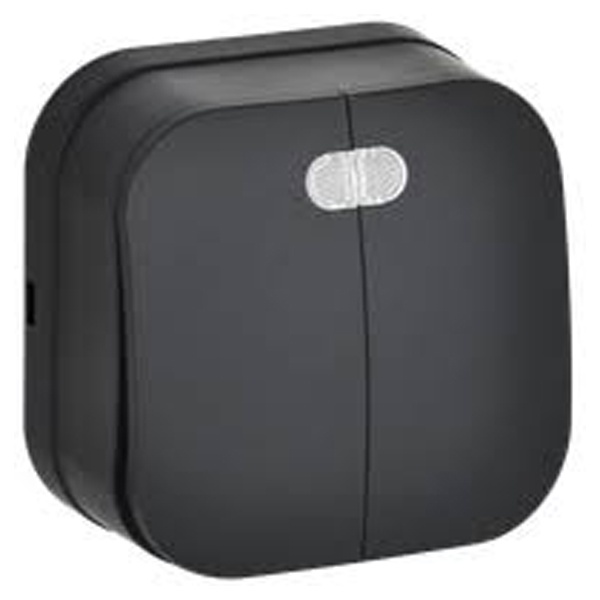 Накладной выключатель 2-клавишный ИЭК GLORY с подсветкой 10А ВС20-2-1-ХЧм черный матовый