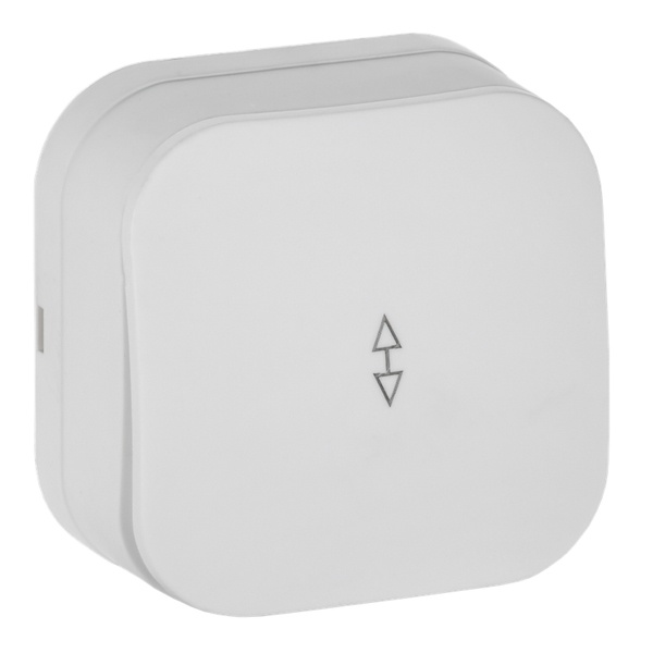 Накладной переключатель 1-клавишный ИЭК GLORY 10А ВСп10-1-0-ХБм белый матовый