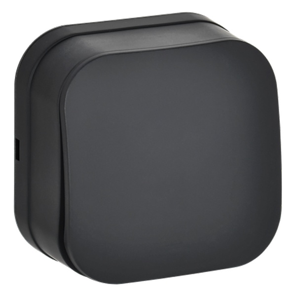 Накладной переключатель 1-клавишный ИЭК GLORY 10А ВСп10-1-0-ХЧм черный матовый