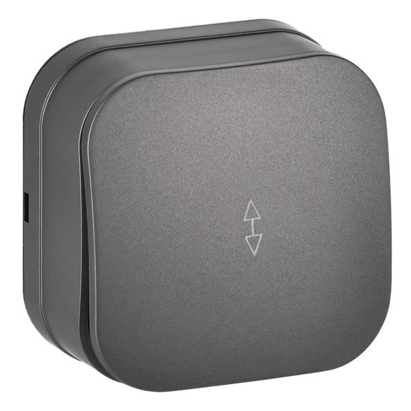 Накладной переключатель 1-клавишный ИЭК GLORY 10А ВСп10-1-0-ХСм сталь матовый