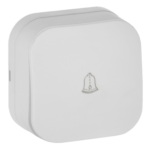 Накладная кнопка 1-клавишная ИЭК GLORY 10А ВСс20-1-0-ХБм белый матовый