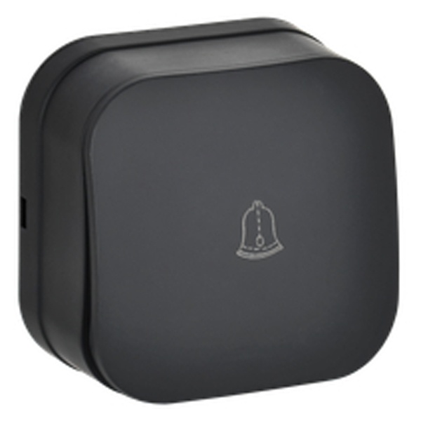 Накладная кнопка 1-клавишная ИЭК GLORY 10А ВСс20-1-0-ХЧм черный матовый