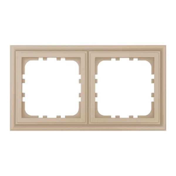 Рамка 2-постовая Экопласт LK80 Classic шампань