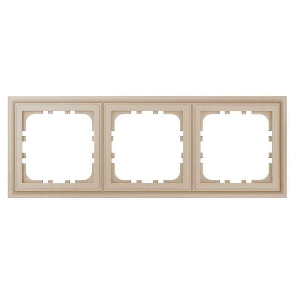 Рамка 3-постовая Экопласт LK80 Classic шампань