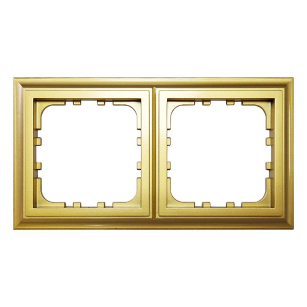 Рамка 2-постовая Экопласт LK80 Classic золото