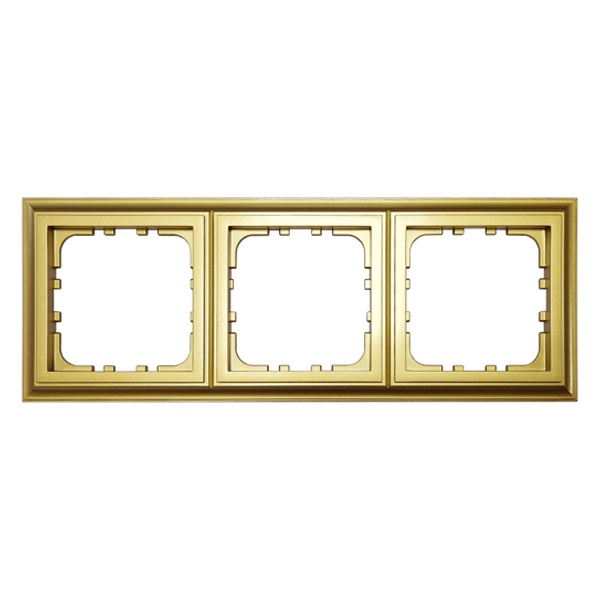Рамка 3-постовая Экопласт LK80 Classic золото