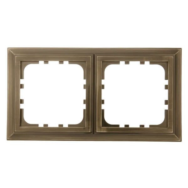 Рамка 2-постовая Экопласт LK80 Classic бронза