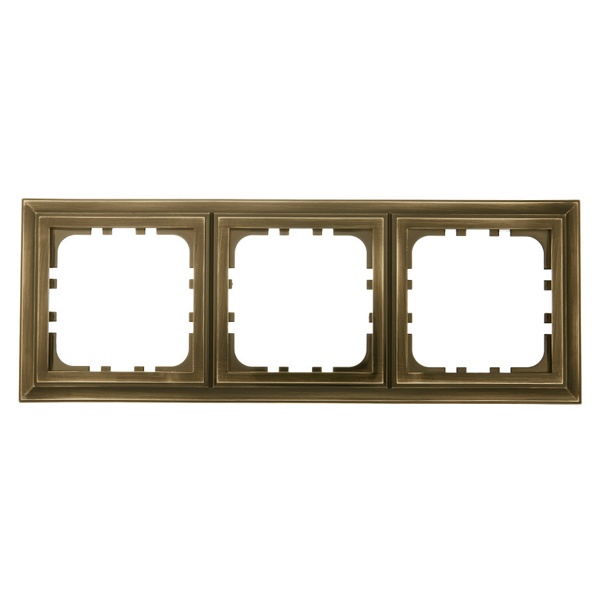 Рамка 3-постовая Экопласт LK80 Classic бронза