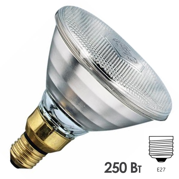 Лампа инфракрасная InterHeat R125 250W E27 Clear прозрачное стекло