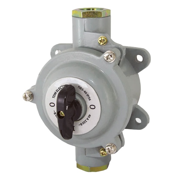 Пакетный выключатель TDM ПВ3-40 3П 40А силуминовый корпус IP56