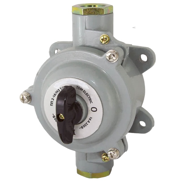 Пакетный переключатель TDM ПП2-16/Н2 2П 16А силуминовый корпус IP56