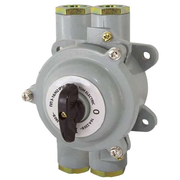 Пакетный переключатель TDM ПП3-16/Н2 3П 16А силуминовый корпус IP56