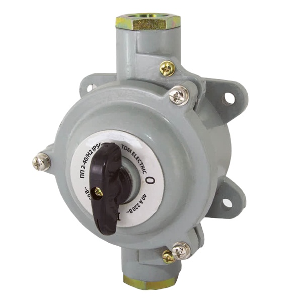 Пакетный переключатель TDM ПП2-40/Н2 2П 40А силуминовый корпус IP56