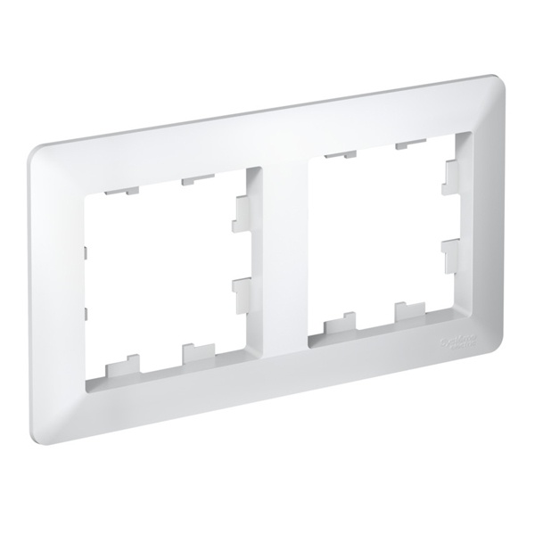 Рамка SE AtlasDesign Air 2 поста, белый/дымчатый белый