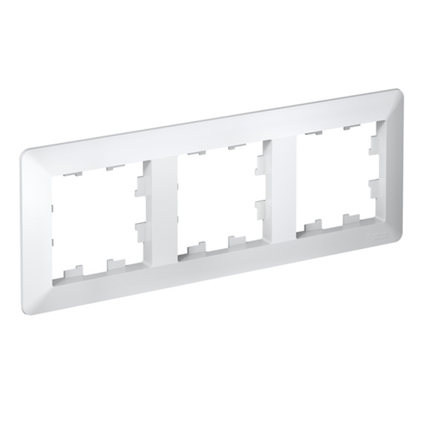 Рамка SE AtlasDesign Air 3 поста, белый/дымчатый белый