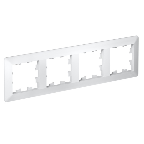 Рамка SE AtlasDesign Air 4 поста, белый/дымчатый белый