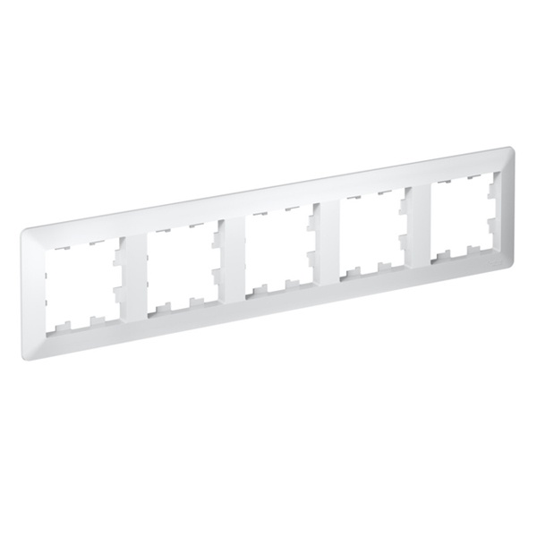 Рамка SE AtlasDesign Air 5 постов, белый/дымчатый белый