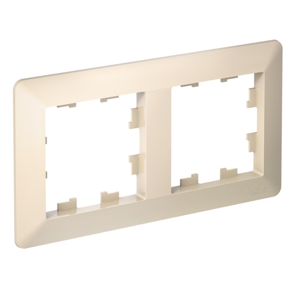 Рамка SE AtlasDesign Air 2 поста, бежевый/дымчатый белый