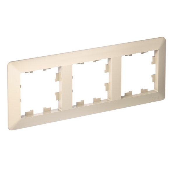 Рамка SE AtlasDesign Air 3 поста, бежевый/дымчатый белый