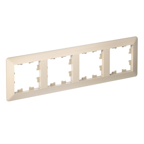 Рамка SE AtlasDesign Air 4 поста, бежевый/дымчатый белый