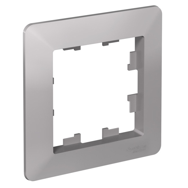 Рамка SE AtlasDesign Air 1 пост, алюминий/дымчатый черный