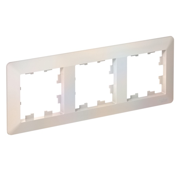 Рамка SE AtlasDesign Air 3 поста, жемчуг/дымчатый белый