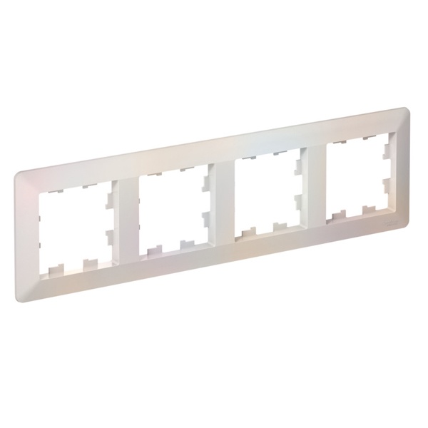 Рамка SE AtlasDesign Air 4 поста, жемчуг/дымчатый белый