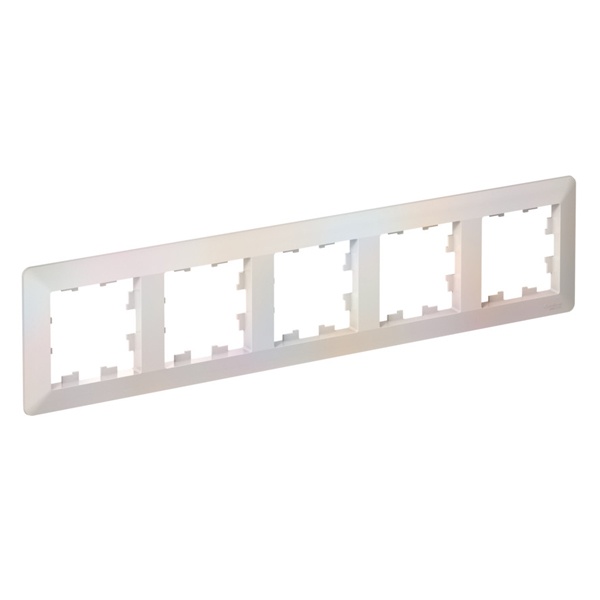 Рамка SE AtlasDesign Air 5 постов, жемчуг/дымчатый белый