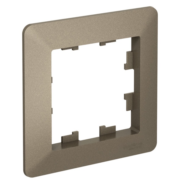 Рамка SE AtlasDesign Air 1 пост, шампань/дымчатый черный