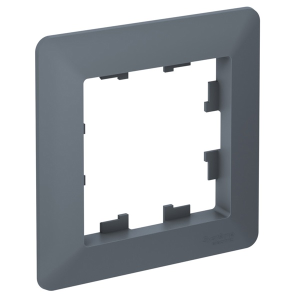 Рамка SE AtlasDesign Air 1 пост, грифель/дымчатый черный