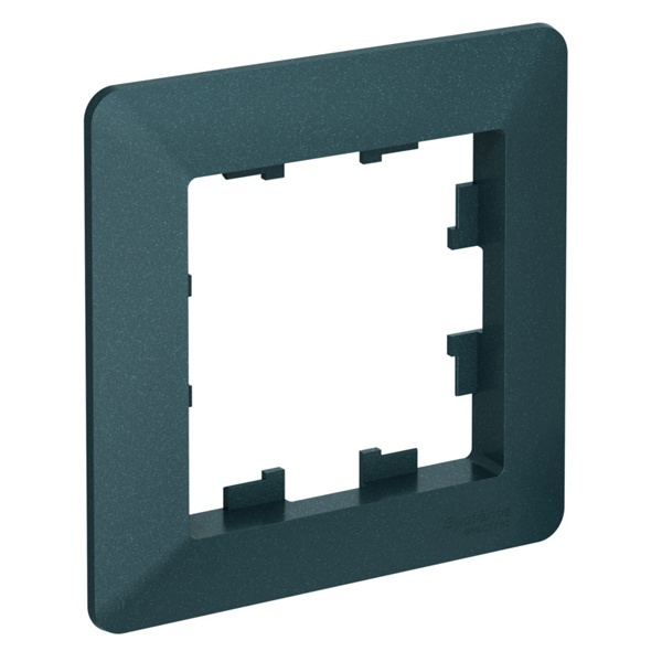 Рамка SE AtlasDesign Air 1 пост, изумруд/дымчатый черный