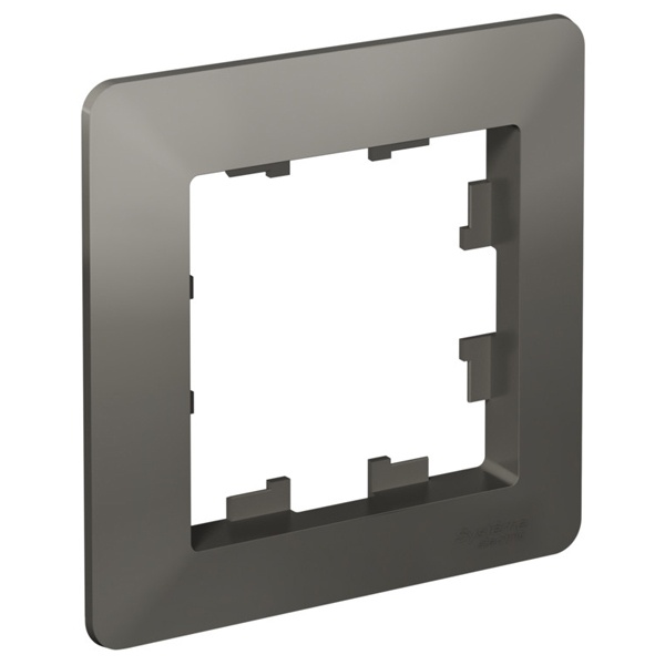 Рамка SE AtlasDesign Air 1 пост, сталь/дымчатый черный