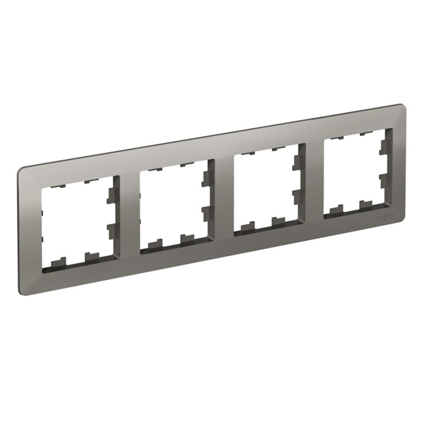 Рамка SE AtlasDesign Air 4 поста, сталь/дымчатый черный