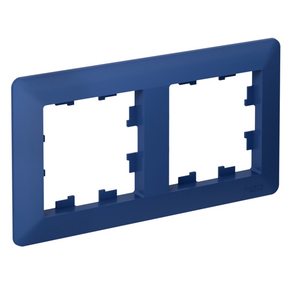 Рамка SE AtlasDesign Air 2 поста, аквамарин/дымчатый черный